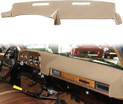 Yiz Dash Cover Mat Custom Fit for 1973-1980 Chevy Chevrolet C10 C20 C30 K10 K20 K30 Suburban K5 Blazer Pickup,GMC Jimmy C/K 15 25 35 1500 2500 Suburban Sierra,Dashboard Pad Carpet(73-80 Black) J74 in Kuwait