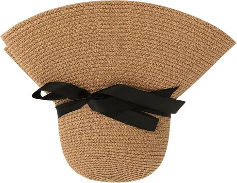 Women's Sun Hats with Wide Brim,Sun Protection Hats for Ladies, for holiyday,Beach Hats with an Adjustment Strap. in Saudi Arabia