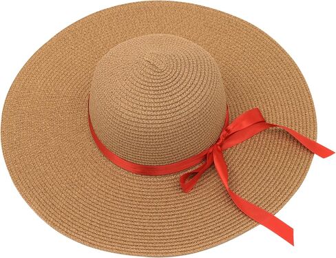 Women's Sun Hats with Wide Brim,Sun Protection Hats for Ladies, for holiyday,Beach Hats with an Adjustment Strap. in Saudi Arabia