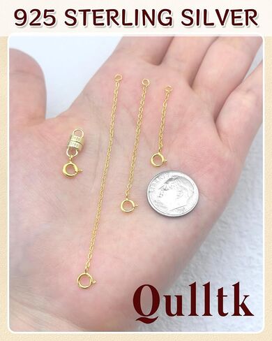925 Sterling Silver Necklace Extender and Magnetic Clasps for Necklaces,Bracelet Extender Jewelry Extension with Magnetic Necklace Clasps and Closures in Saudi Arabia