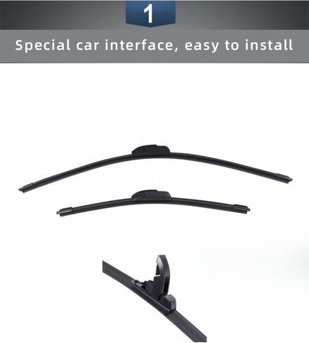 Four Seasons Durable Silent Windshield Wiper Blade 22 inches+16 inches (1 set of 2) (22''16'') in Saudi Arabia