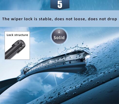 Four Seasons Durable Silent Windshield Wiper Blade 22 inches+16 inches (1 set of 2) (22''16'') in Saudi Arabia