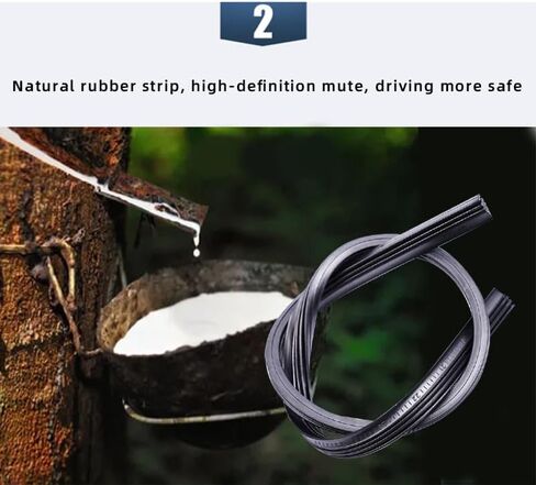 Four Seasons Durable Silent Windshield Wiper Blade 22 inches+16 inches (1 set of 2) (22''16'') in Saudi Arabia