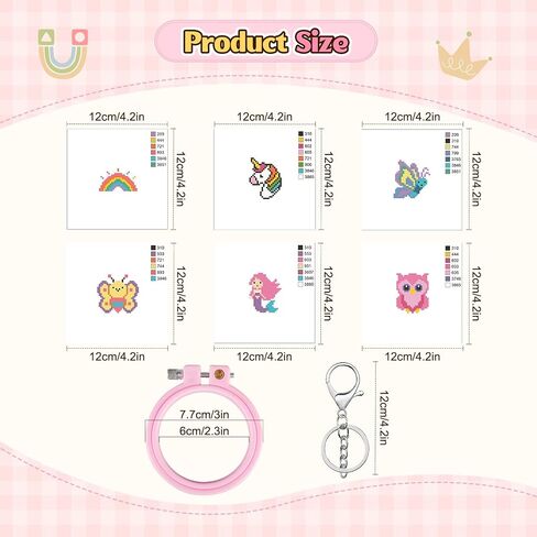 Lxmsja Butterfly 14CT Mini Stamped Cross Stitch Kits for Beginners(6 Sets) in Saudi Arabia