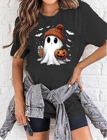 Halloween Oversized T Shirts for Women Girls Will Be Girls Tshirts Halloween Witch Graphic Shirts Halloween Tops Outfits in Kuwait