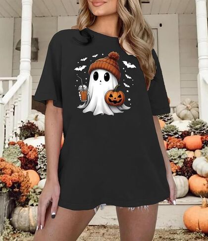 Halloween Oversized T Shirts for Women Girls Will Be Girls Tshirts Halloween Witch Graphic Shirts Halloween Tops Outfits in Kuwait