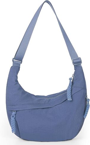 Lushandy Nylon Crescent Crossbody Bag for Women Luna Bag Dumpling Bag Moon Shoulder Bag Lightweight Sling Bag Casual Hobo Bag in Saudi Arabia