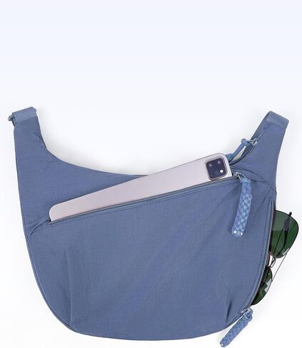 Lushandy Nylon Crescent Crossbody Bag for Women Luna Bag Dumpling Bag Moon Shoulder Bag Lightweight Sling Bag Casual Hobo Bag in Saudi Arabia