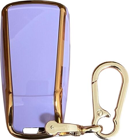 حافظة مفاتيح السيارة من مادة TPU لغطاء مفتاح Audi Key Fob مناسب لـ 4 أزرار Audi 2017-up A4 A5 Q7 TT Smart Key Fob Shell (أرجواني) in Saudi Arabia