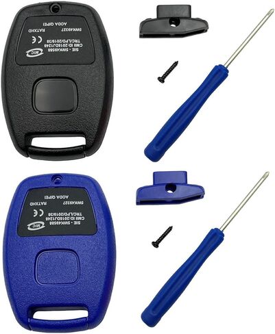 Replacement Key Fob Shell Case Fits for Honda Accord Civic EX Pilot Keyless Entry Remote Control Key Cover (4 Buttons Black+Blue) in Kuwait