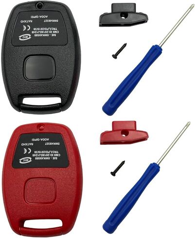Replacement Key Fob Shell Case Fits for Honda Accord Civic EX Pilot Keyless Entry Remote Control Key Cover (4 Buttons Black+Blue) in Kuwait