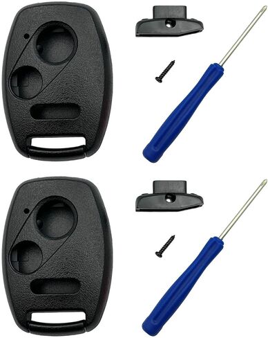 Replacement Key Fob Shell Case Fits for Honda Accord Civic EX Pilot Keyless Entry Remote Control Key Cover (4 Buttons Black+Blue) in Kuwait