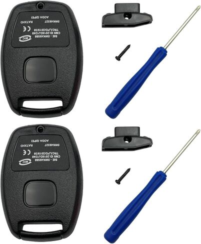 Replacement Key Fob Shell Case Fits for Honda Accord Civic EX Pilot Keyless Entry Remote Control Key Cover (4 Buttons Black+Blue) in Kuwait