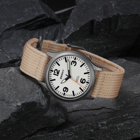 BERNY Titanium Watch for Men Japanese Sweep Second Quartz Movement VH31 5ATM Waterproof Analog Quartz Watch Super Luminous Sapphire Glass in Saudi Arabia