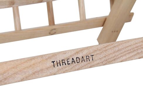 رف خيط خشبي مخروطي كبير من Threadart 66 | مصنوعة من الخشب الصلب، قوي، قائم بذاته أو مثبت على الحائط | مثالية للمخاريط الكبيرة الحجم | للخياطة والتطريز واللحف وتخزين الخيوط المتخصصة in Saudi Arabia