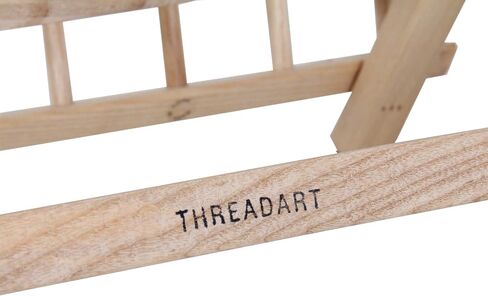 رف خيط خشبي مخروطي كبير من Threadart 66 | مصنوعة من الخشب الصلب، قوي، قائم بذاته أو مثبت على الحائط | مثالية للمخاريط الكبيرة الحجم | للخياطة والتطريز واللحف وتخزين الخيوط المتخصصة in Saudi Arabia