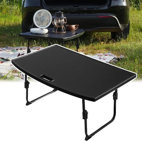 Camping Table Tray for Tesla Model Y Trunk Folding Table Picnic Table Rear Trunk Cargo Area Lower Compartment Foldable Table for Tesla Model Y Accessories (Black) in Saudi Arabia
