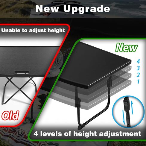 Camping Table Tray for Tesla Model Y Trunk Folding Table Picnic Table Rear Trunk Cargo Area Lower Compartment Foldable Table for Tesla Model Y Accessories (Black) in Saudi Arabia