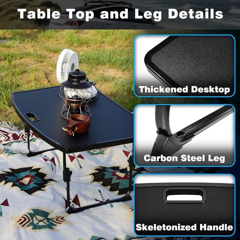 Camping Table Tray for Tesla Model Y Trunk Folding Table Picnic Table Rear Trunk Cargo Area Lower Compartment Foldable Table for Tesla Model Y Accessories (Black) in Saudi Arabia