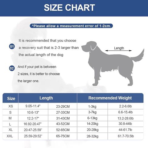 Vanansa Dog Surgical Suit, Dog Surgery Recovery Suit After Surgery Operation, Dog Onsie to Alternative E-Collar After Surgery Wear Dog Medical Clot(Darkgrey-M) in Kuwait