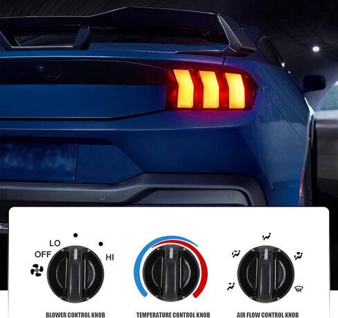 UGSHY 3 قطع مقبض التحكم في تكييف الهواء للسيارات، مادة ABS مقبض التحكم في مروحة سخان التيار المتردد، استبدال السيارة OEM رقم 55905-0C010، متوافق مع Toyota، Tundra (أسود) in Kuwait