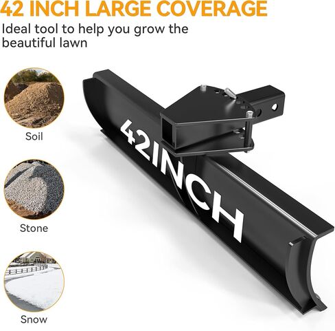 YINTATECH ATV/UTV Plow Implement with 6 Independently Adjustable Scarifier Chisels, Works Better with YINTATECH Manual Implement Lift in Saudi Arabia
