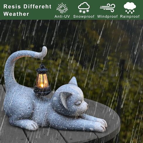 Hedgehog Statues for Garden,Solar Outdoor Cat Garden Sculptures,Garden Statues for Patio,Yard,Lawn,Gardening Gifts for Women and Mom in Saudi Arabia
