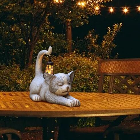 Hedgehog Statues for Garden,Solar Outdoor Cat Garden Sculptures,Garden Statues for Patio,Yard,Lawn,Gardening Gifts for Women and Mom in Saudi Arabia