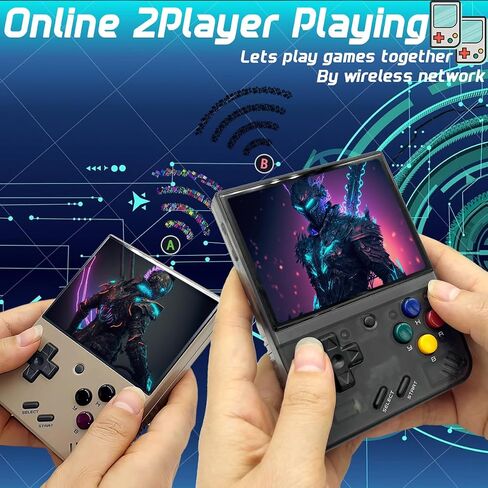 Miyoo Mini Plus OnionOS Handheld Game Console 3.5-inch 640*480 Screen 3000mAh Miyoo-Mini+ with Portable Case Retro Gray in Saudi Arabia