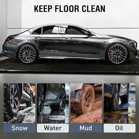 Garage Floor Mat, (7'9" x 18") Under Car Waterproof Containment Mat, Oil Mat for Garage, Garage Mats for Floor Covering, Garage Floor Mat for Under Car, Keeps Floor Dry and Clean in Saudi Arabia