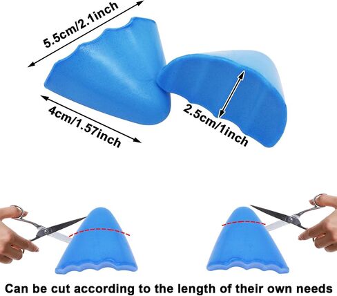 Shoe Filler Inserts 2 Pairs Shoes Cushion Fillers for Loose Shoes Foam Toe Filler to Make Big Shoes Fit Half-Size Insoles Adjust Shoe for High Heels Dress Shoes Boots with Tape (Large-Rounded,Blue) in Saudi Arabia