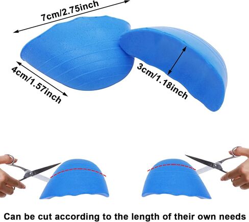Shoe Filler Inserts 2 Pairs Shoes Cushion Fillers for Loose Shoes Foam Toe Filler to Make Big Shoes Fit Half-Size Insoles Adjust Shoe for High Heels Dress Shoes Boots with Tape (Large-Rounded,Blue) in Saudi Arabia