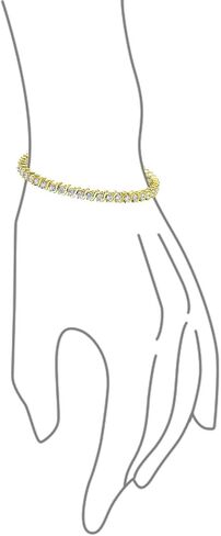 Traditional Bridal Jewelry Set 15CTW AAA CZ Round Solitaire Swirl S Wave Link Tennis Bracelet For Women Wedding Yellow 14k Gold Plated .925 Sterling Silver Rhodium in Saudi Arabia