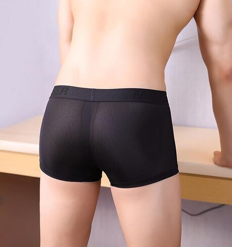 ملابس داخلية للرجال شفافة من خلال سراويل داخلية مثيرة للرجال، سراويل داخلية شبكية قابلة للتنفس in Kuwait