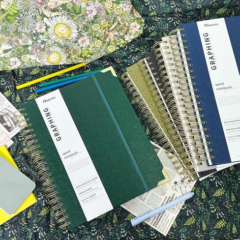 Graph Paper Spiral Journal Notebook 8.5x11 300 Pages A4 Hardcover Graphing Notebook for Writing,Engineering with 100GSM Thick Graphing Paper,Journal for Women & Men Dark Green Spiral Journal For School,Office,Study and Notes in Saudi Arabia
