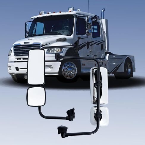 مجموعة مرآة الباب لشاحنة Freightliner M2، مرآة الباب مع ذراع مناسب لشاحنة Freightliner M2 2004-2016 (كروم (فضي)، يمين) in Saudi Arabia