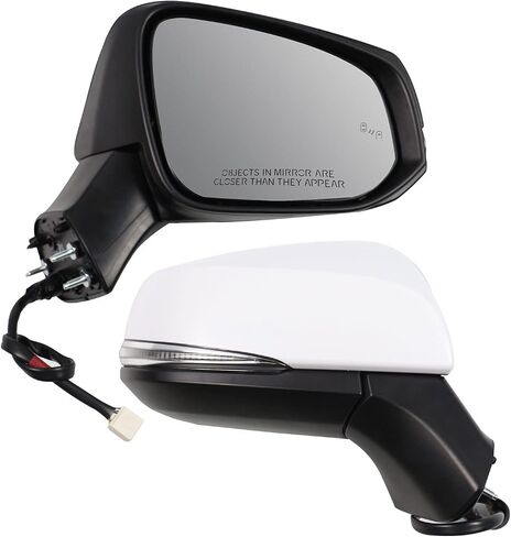 Marretoo for Toyota RAV4 Side Mirror Assembly 2019 2020 2021 2022 2023 2024 | Power | Heated | Turn Signal | BSM (Blind Spot Monitoring) | Replaces TO1320384, TO1320388| Black (BLACK, Driver Side) in Saudi Arabia