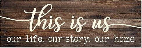 This Is Us Our Life Our Story Our Home Rustic Wood Wall Sign 6x18 (Brown) in Kuwait