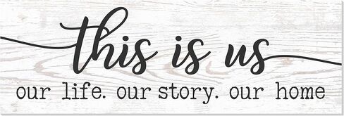 This Is Us Our Life Our Story Our Home Rustic Wood Wall Sign 6x18 (Brown) in Kuwait