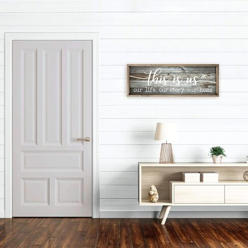This Is Us Our Life Our Story Our Home Rustic Wood Wall Sign 6x18 (Brown) in Kuwait