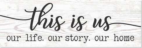 This Is Us Our Life Our Story Our Home Rustic Wood Wall Sign 6x18 (Brown) in Kuwait