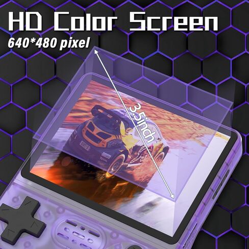 FHYRGF[30000 in 1 R40S PRO Handheld Game Console 3.5 inch IPS Screen Mini Retro Console 3800mAh Portable Pocket Arcade 12+ Mainstream Emulator 256G TF Card Transparent.(Blue) in Saudi Arabia