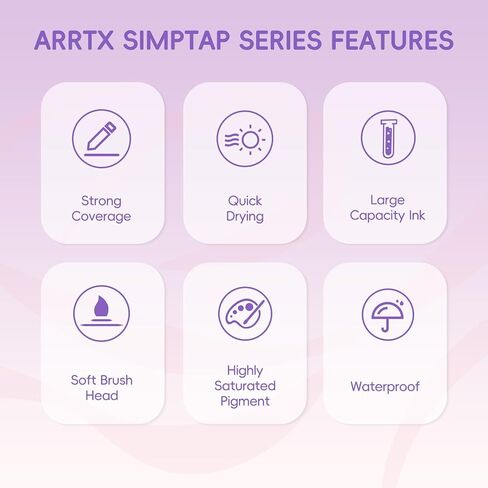 Arrtx Acrylic Markers,Simptap Series Acrylic Paint Pens,Brush Tip Acrylic Paint Markers for Rock Painting,DIY Craft,48 Count in Saudi Arabia