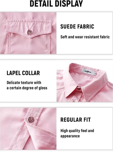 VATPAVE Mens Western Cowboy Shirts Button Up Shirts Long Sleeve Work Shirts for Men with Two Pockets in Kuwait
