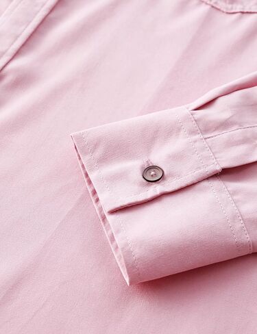 VATPAVE Mens Western Cowboy Shirts Button Up Shirts Long Sleeve Work Shirts for Men with Two Pockets in Kuwait