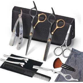 Hair Scissors Thinning Shears for Hair Cutting, Fozirut Professional Barber Scissors Blending Shears Kit, Haircut Scissors Hair Cutting Shears Wig Texturizing Scissors Barber Kit for Women Men