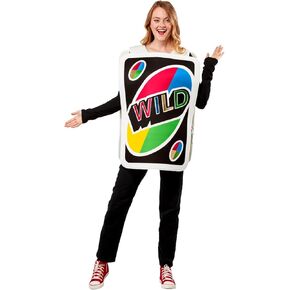 Rubie's Adult Mattel Games Uno Wild Card Costume, As Shown, One Size