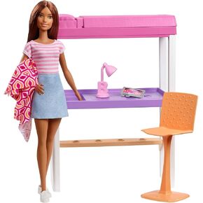 Barbie Doll & Furniture Set, Loft Bed with Transforming Bunk Beds