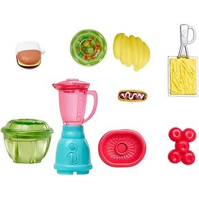 Replacement Parts for Fresh 'n Fun Food Truck Barbie Doll Playset - GMW07 ~ Replacement Blender, Fry Basket, Salad Bowl and Food