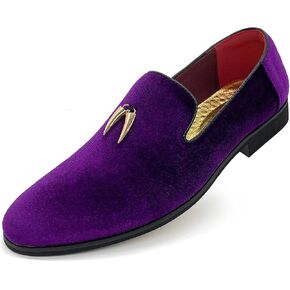 MHB Men's Penny Slip-On Velvet Loafer Suede Dress Shoes Glitter Smoking Slipper in Saudi Arabia